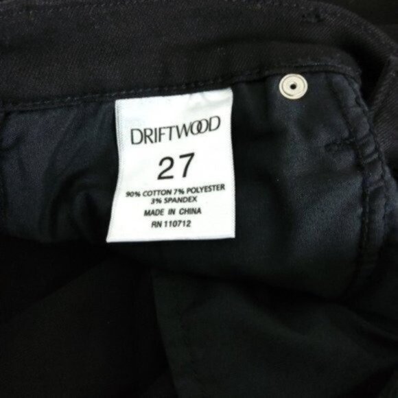 Driftwood Candace Cropped Ruffled Jeans Black 27 - Picture 5 of 6